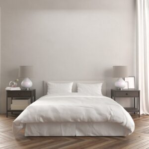 Cearceaf pilota Kotonia Home - Damasc Saten Delux 220x240 cm, 100% bumbac, alb - imagine 2