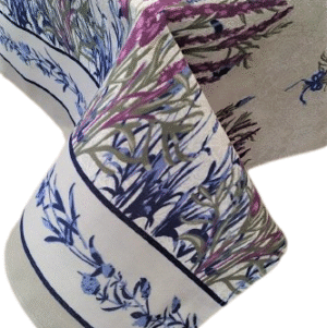 Fata de masa Kotonia Home - Picnic, 100% bumbac, 160x300 cm, creton, decor lavanda - imagine 2