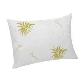 Perna matlasata cu umplutura din puf siliconizat, 50x70 cm, alba, 630 g - Aloe Vera