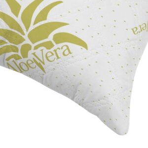 Perna matlasata cu umplutura din puf siliconizat, 50x70 cm, alba, 630 g - Aloe Vera - imagine 3