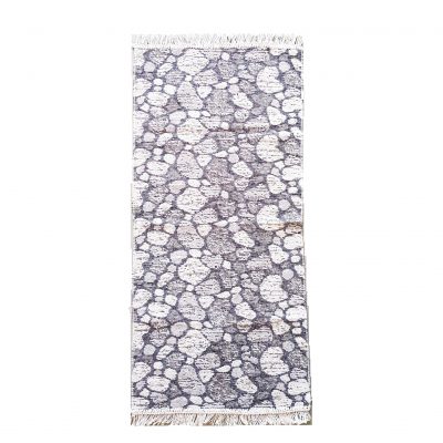 Covor cu decor traditional 80x200 cm, decor geometric, nuante gri - imagine 5
