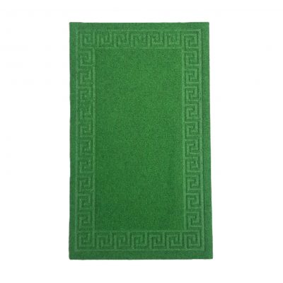 Covor de intrare antiderapant - Decor greek border uni - 45x75cm - verde