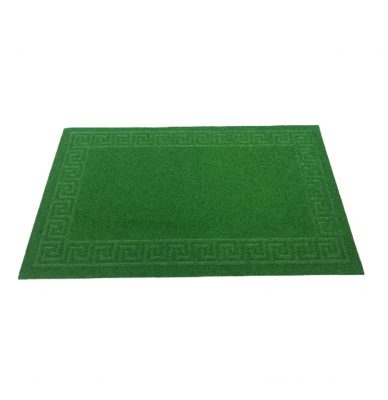 Covor de intrare antiderapant - Decor greek border uni - 45x75cm - verde - imagine 2