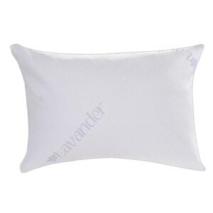 Perna matlasata cu umplutura din puf siliconizat, 50x70 cm, alba, 630 g - Lavanda