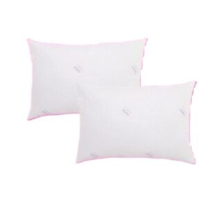 Perna matlasata cu umplutura din puf siliconizat, 50x70 cm, alba, 630 g - Lavanda - imagine 2