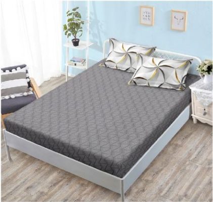 Lenjerie finet gros, XXL cu cearceaf pat - Model geometric, 6 piese, YoYo, 26 - imagine 2
