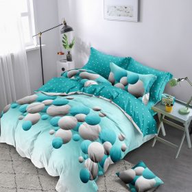 Lenjerie finet gros, XXL cu cearceaf pat - Model geometric, 6 piese, YoYo, 20