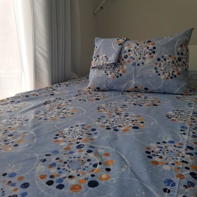 Pachet cearceaf de pat 220x240 cm + 2 fete de perna 50x70 cm, tesatura clasica neteda, 100% bumbac, 01 - imagine 4