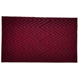 Covor de intrare antiderapant - zig zag uni - 45x75 cm - bordo