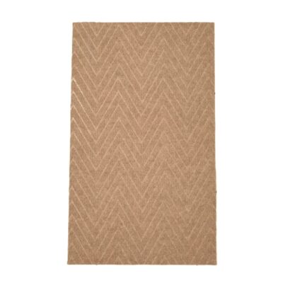 Covor de intrare antiderapant - zig zag uni - 45x75 cm - bej - imagine 3