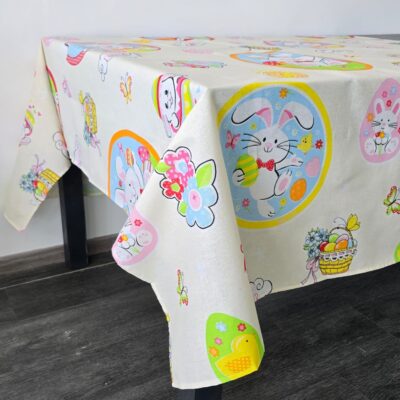 Fata de masa Decor Paste, 70% bumbac, 30% poliester, crem, 04 - imagine 3