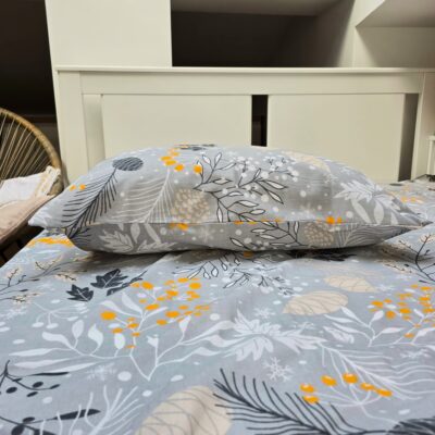 Pachet cearceaf de pat 220x240 + 2 fete de perna 50x70 cm, tesatura clasica neteda, 100% bumbac, 011 - imagine 3