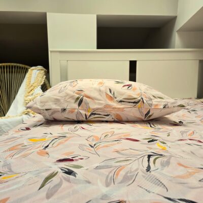 Pachet cearceaf de pat 220x240 + 2 fete de perna 50x70 cm, tesatura clasica neteda, 100% bumbac, 010 - imagine 2