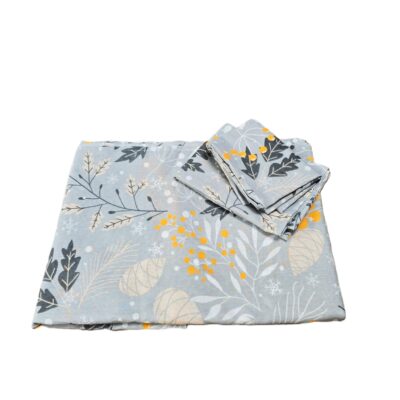 Pachet cearceaf de pat 220x240 + 2 fete de perna 50x70 cm, tesatura clasica neteda, 100% bumbac, 011 - imagine 6
