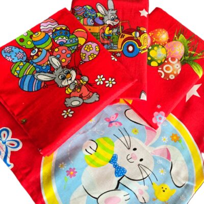 Pachet 4 fete perna Decor Paste, 40x40 cm, rosu - imagine 3