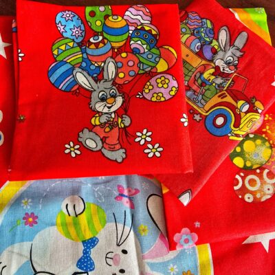 Pachet 4 fete perna Decor Paste, 40x40 cm, rosu - imagine 2