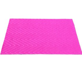 Covor de intrare antiderapant - zig zag uni - 45x75 cm - roz fuxia