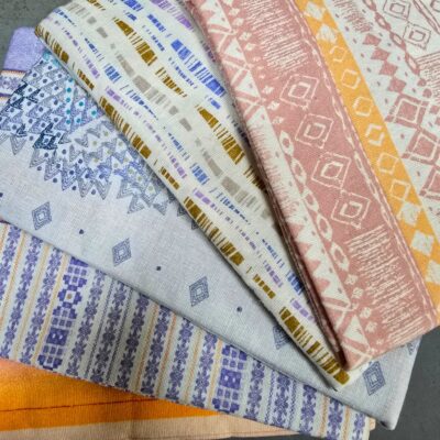Pachet 5 fete de perna 50x80 cm, 100% bumbac, finet imprimat 03 - imagine 2