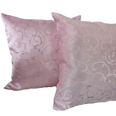 Set 2 fete de perna decorative 40x40 cm, 100% poliester, blackout, decor floral, 05 - imagine 3
