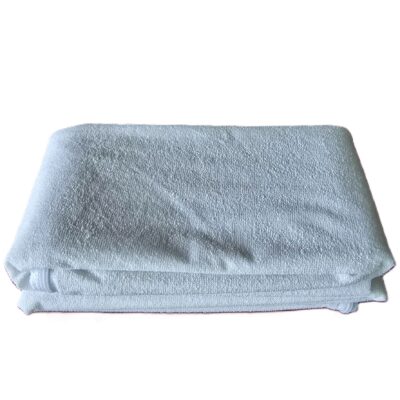 set 2 fete de perna Impermeabile cotton, textura buclata, prosop, 50x70 cm, albe - imagine 3