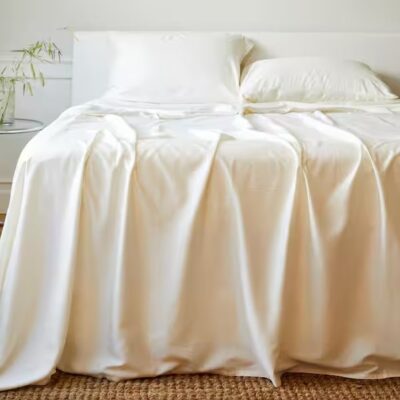 Cearceaf de pat Kotonia Home, 100% bumbac, Olandina color, 220x240 cm, ivoire - imagine 3