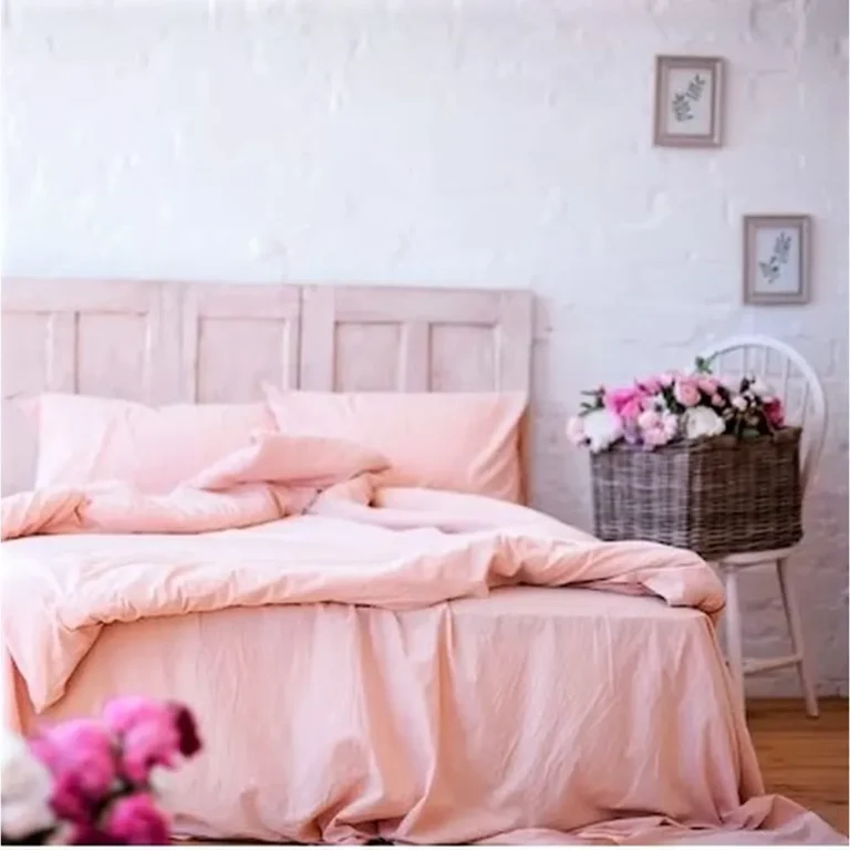 Cearceaf de pat Kotonia Home, 100% bumbac, Olandina color, 220x240 cm, somon