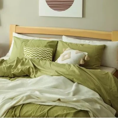 Set 2 Fete de perna Kotonia Home Hotel, 100% bumbac, Olandina color, dimensiunea 50x70 cm, olive - imagine 2