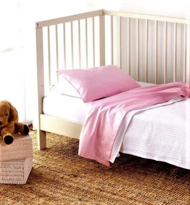 Cearceaf de pat Kotonia Home, 100% bumbac, Olandina color, 220x240 cm, roz pal - imagine 3