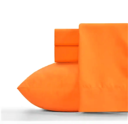 Cearceaf de pat Kotonia Home, 100% bumbac, Olandina color, 220x240 cm, orange - imagine 3