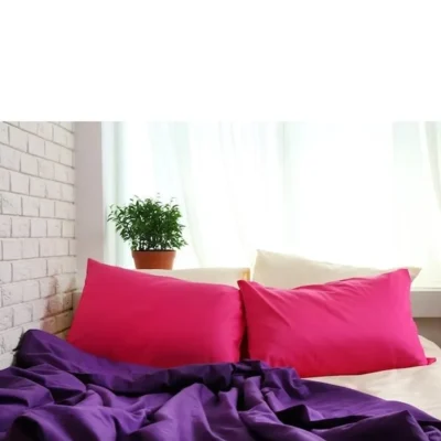 Set 2 Fete de perna Kotonia Home Hotel, 100% bumbac, Olandina color, dimensiunea 50x70 cm, fuxia