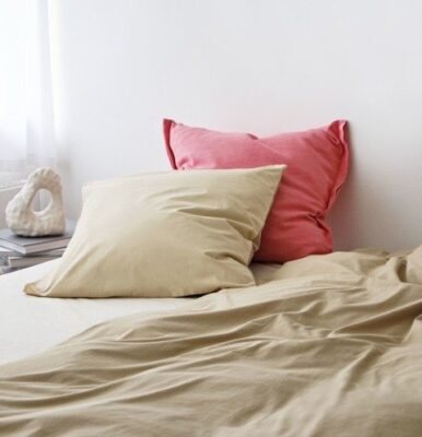 Cearceaf de pat Kotonia Home, 100% bumbac, Olandina color, 220x240 cm, cappuccino - imagine 6