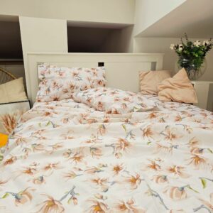 Pachet cearceaf de pat 220x240 + 2 fete de perna 50x70 cm, tesatura clasica neteda, 100% bumbac, 024 - imagine 4