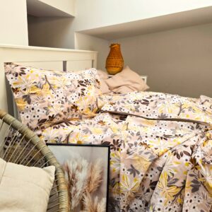 Pachet cearceaf de pat 220x240 + 2 fete de perna 50x70 cm, tesatura clasica neteda, 100% bumbac, 022