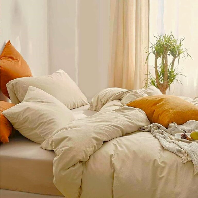 Cearceaf de pat Kotonia Home, 100% bumbac, Olandina color, 220x240 cm, cappuccino