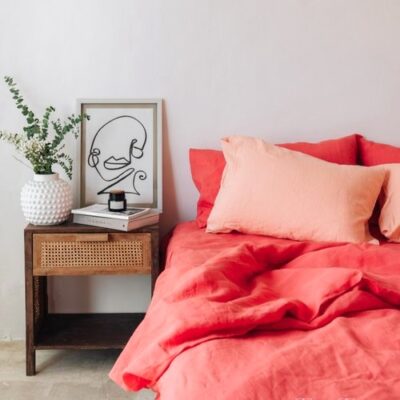 Set 2 Fete de perna Kotonia Home Hotel, 100% bumbac, Olandina color, dimensiunea 50x70 cm, corai - imagine 2