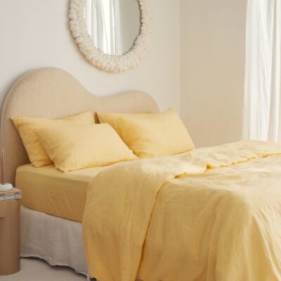 Set 2 Fete de perna Kotonia Home Hotel, 100% bumbac, Olandina color, dimensiunea 50x70 cm, galben pai - imagine 4