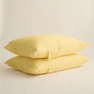 Set 2 Fete de perna Kotonia Home Hotel, 100% bumbac, Olandina color, dimensiunea 50x70 cm, galben pai - imagine 3