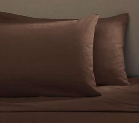 Cearceaf de pat Kotonia Home, 100% bumbac, Olandina color, 220x240 cm, maro - imagine 2