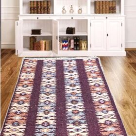 Covor tesut - Decor traditional, fond  maro si nuante de crem – 08