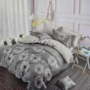 Lenjerie finet gros, XXL cu cearceaf pat - Model floral, 6 piese, YoYo, 45