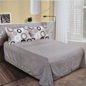 Lenjerie finet gros, XXL cu cearceaf pat - Model geometric, 6 piese, YoYo, 46 - imagine 2