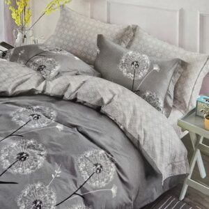 Lenjerie finet gros, XXL cu cearceaf pat - Model floral, 6 piese, YoYo, 45 - imagine 3