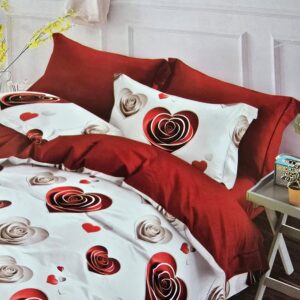 Lenjerie finet gros, XXL cu cearceaf pat - Model inimioare, 6 piese, YoYo, 44 - imagine 2