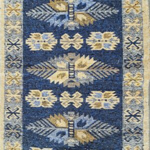 Covor tesut - Decor traditional, fond albastru si nuante de crem – 011 - imagine 3
