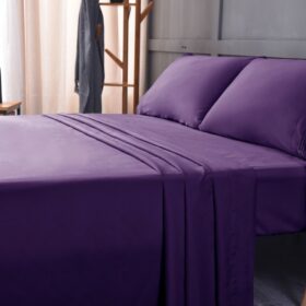 Husa pat Kotonia Home - Ranforce color uni, 100% bumbac, mov