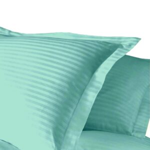 Set 2 fete de perna Kotonia Home Deco - Damasc Saten - 100% bumbac, dimensiune dungi 1 cm, Verde Menta - imagine 4