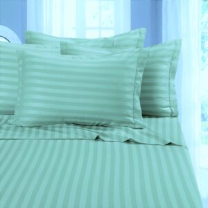 Set 2 fete de perna Kotonia Home Deco - Damasc Saten - 100% bumbac, dimensiune dungi 1 cm, Verde Menta - imagine 3