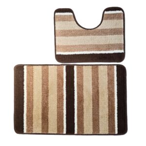Set 2 covorase baie - cu membrana antiderapanta, 100% fibre sintetice, Sandy Adda - imagine 2