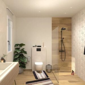 Set 2 covorase baie - cu membrana antiderapanta, 100% fibre sintetice, Sandy Galina - imagine 4