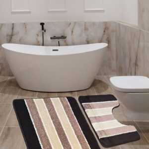 Set 2 covorase baie - cu membrana antiderapanta, 100% fibre sintetice, Sandy Galina